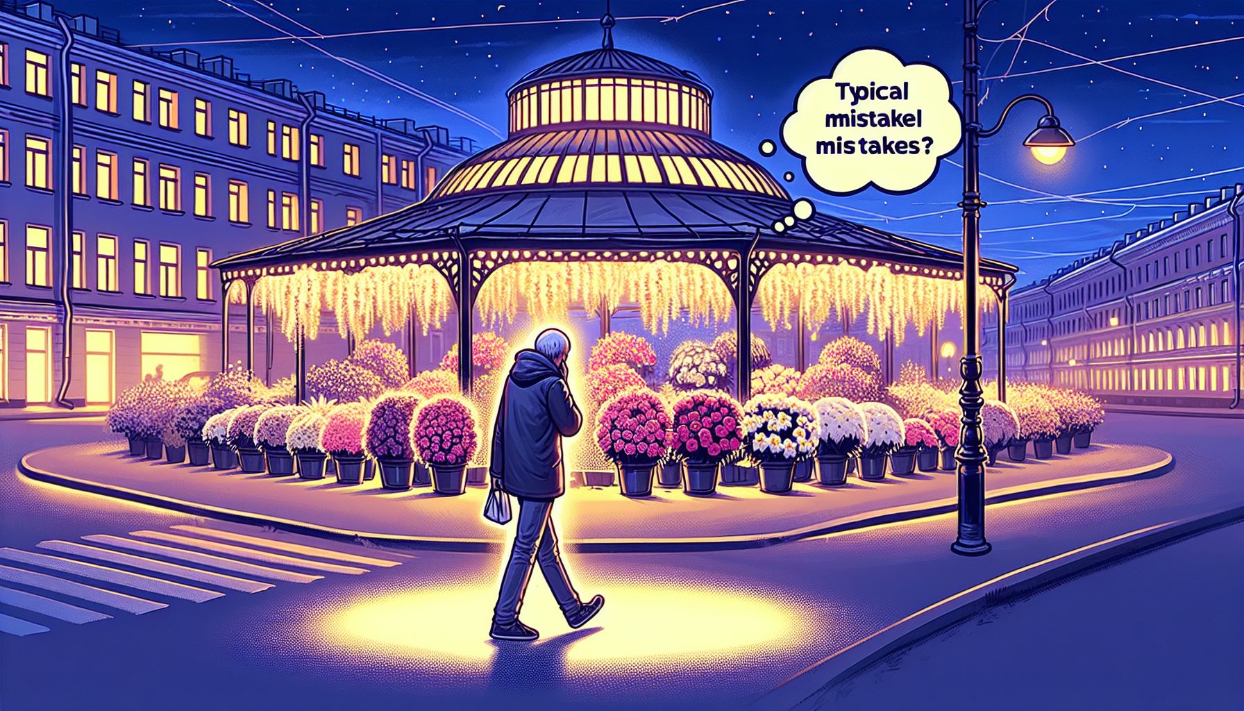 Типичные ошибки при покупке цветов ночью