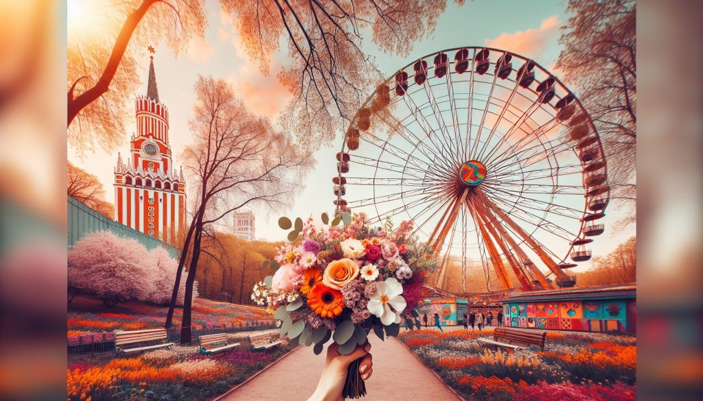 Лучшие места для предложения весной: колесо обозрения на Горьковской — идеи для фото с букетом