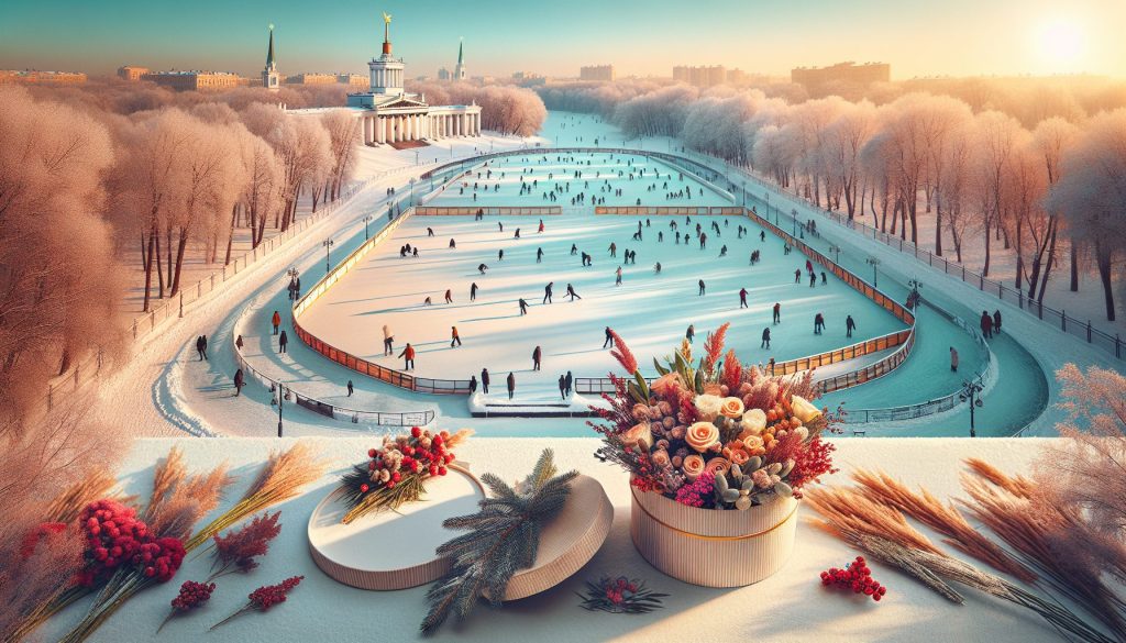 Куда сходить на свидание в оттепель: катки и зимние локации на Университетской набережной — букеты в шляпной коробке