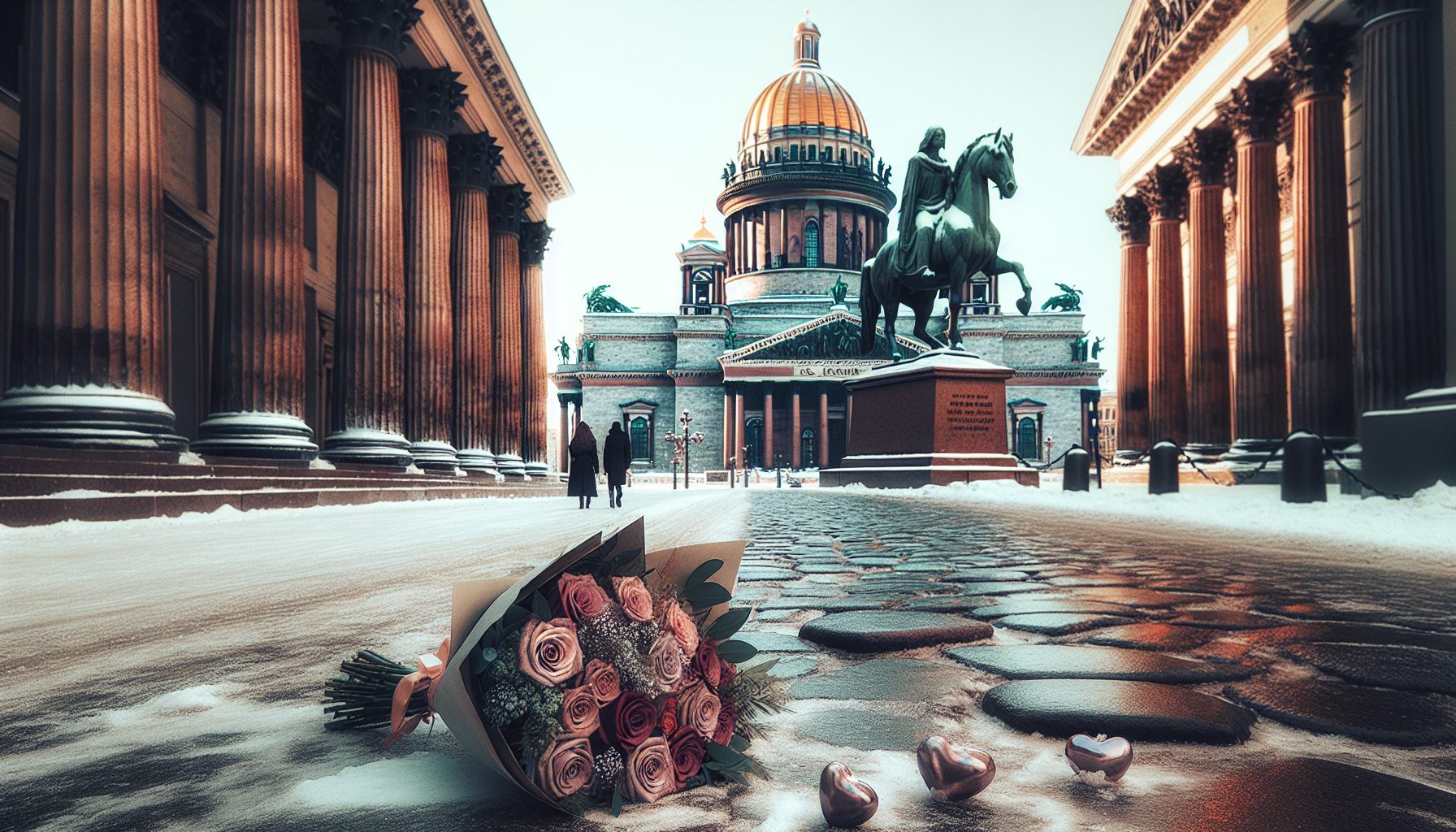 Букет-комплимент как часть встречи