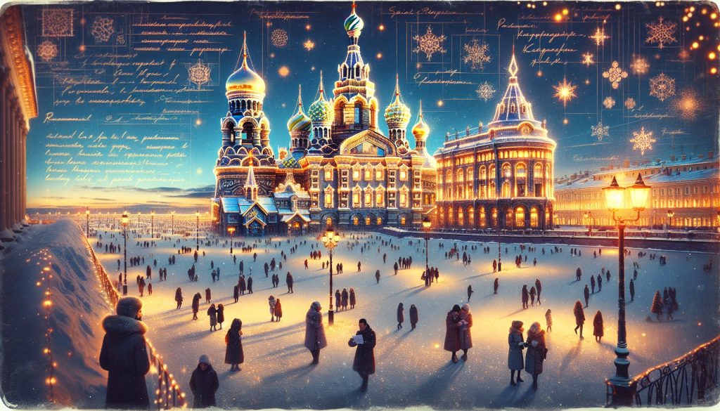 Зимние огни в СПб: куда поехать вечером — готовые фразы для открытки