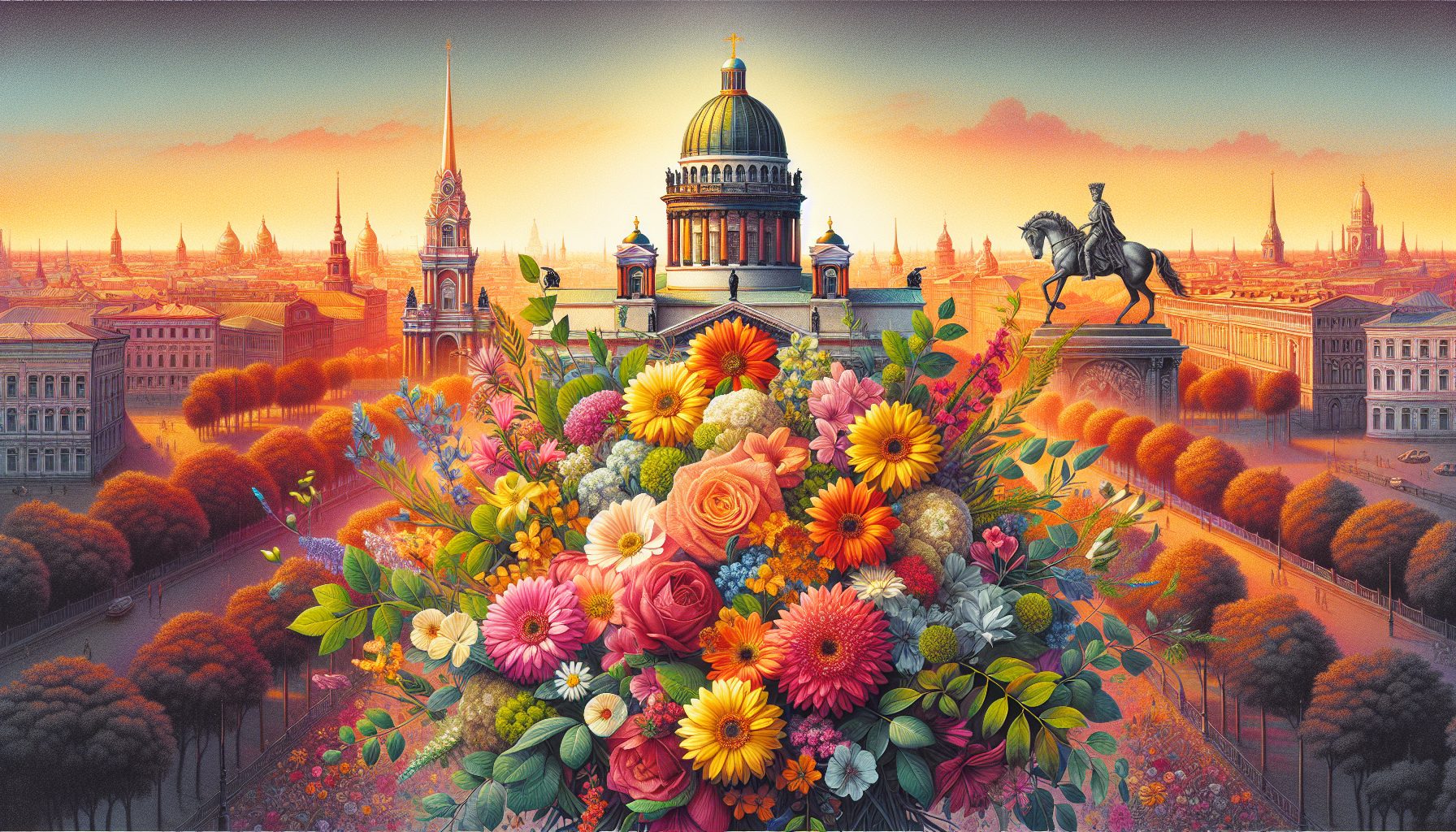 Где взять букет прямо перед прогулкой