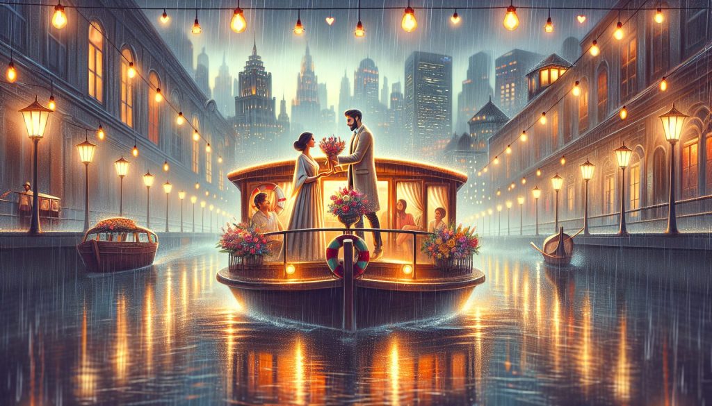 Теплоход по Неве в дождь: для романтического ужина — как вручить букет красиво