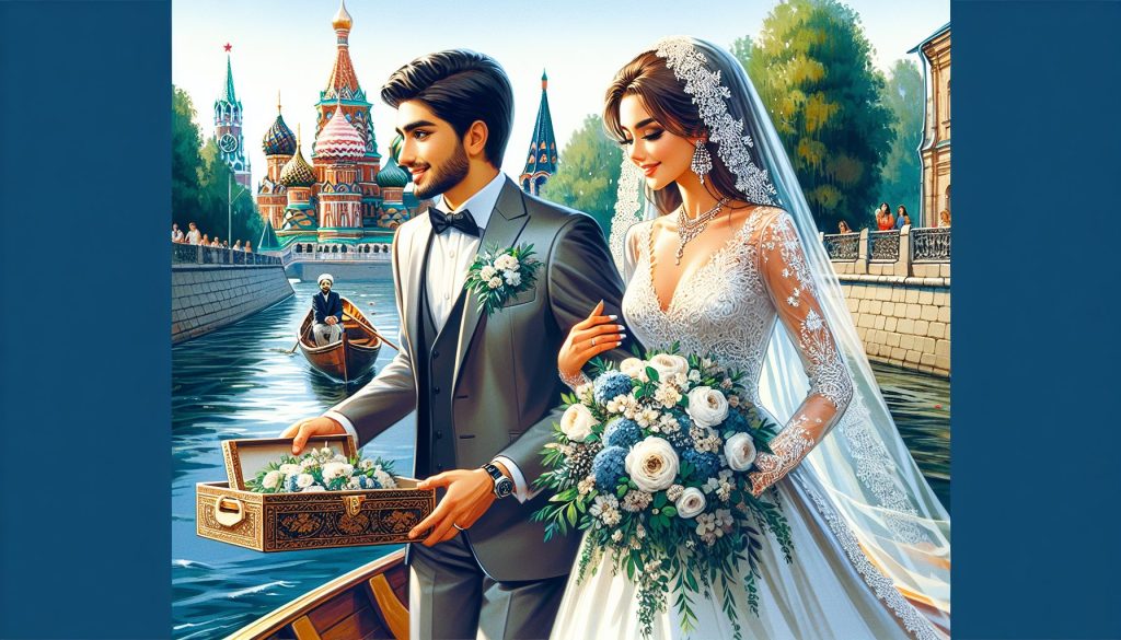 Свадебная прогулка на Крестовском острове: прогулки на лодках — букеты в шляпной коробке