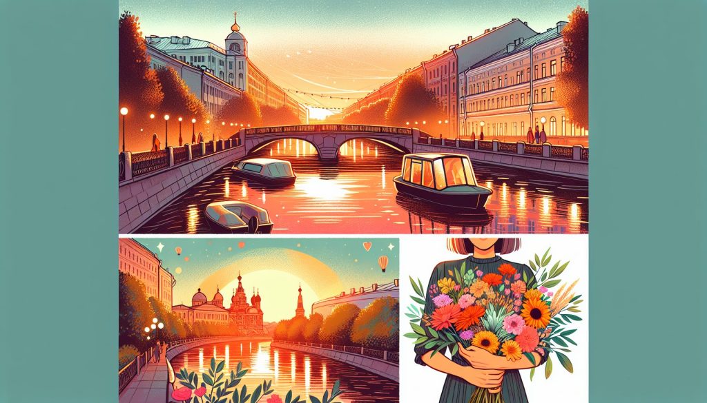 Лучшие фотолокации на Петроградке в тёплый вечер: каналы и реки и какой букет взять с собой