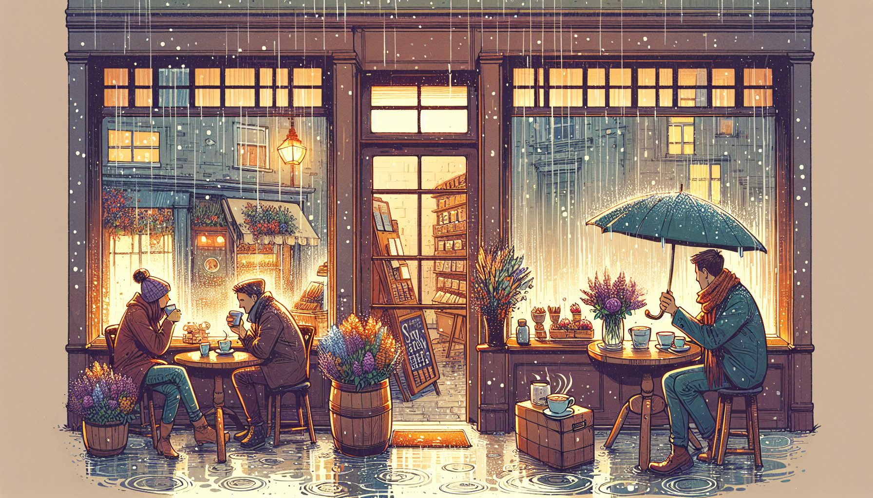 Кофейни, где дождь становится музыкой