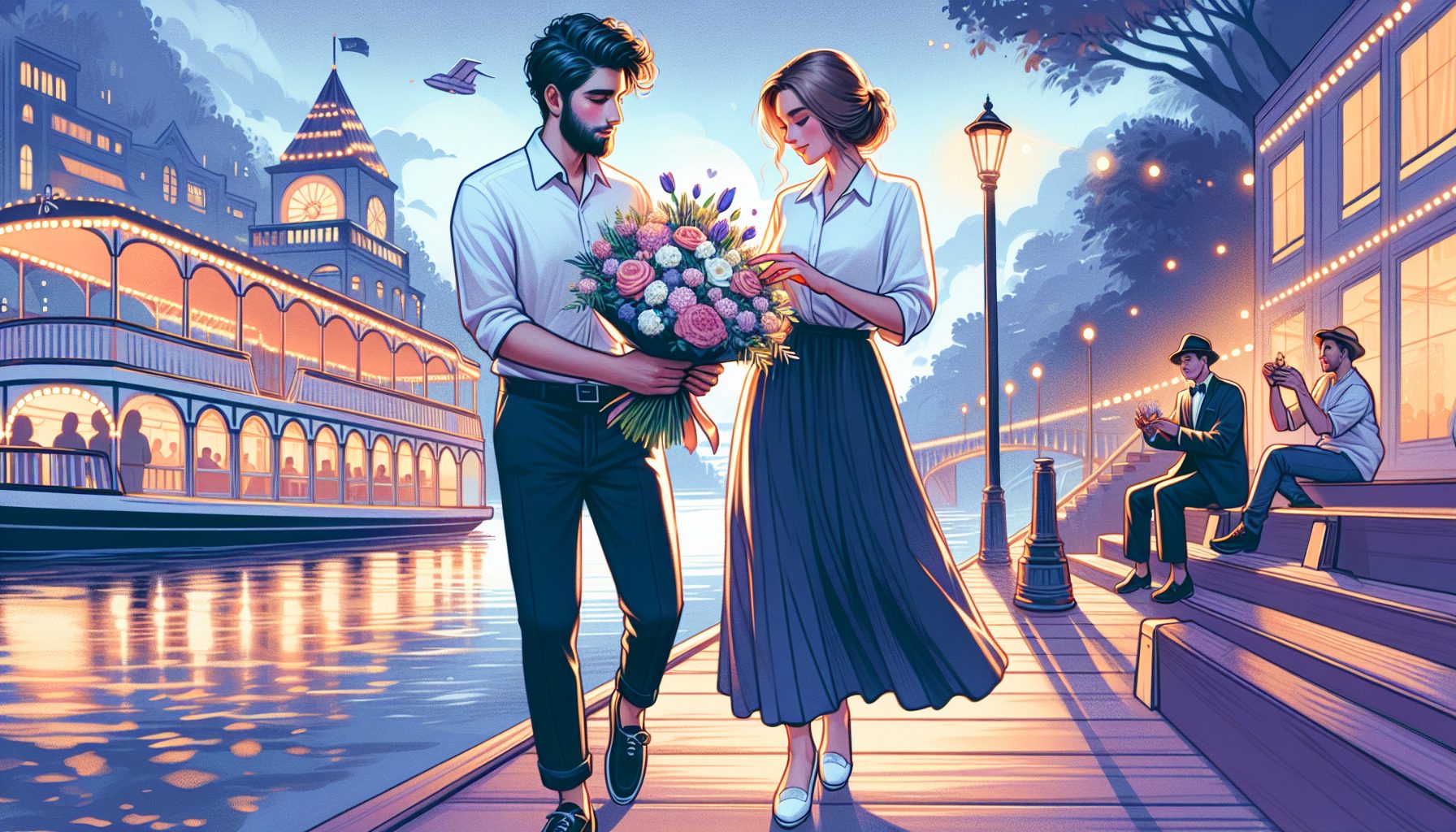 Как сохранить букет свежим во время прогулки