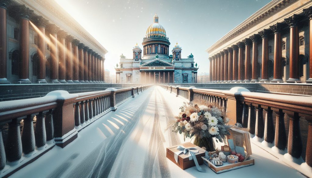 Пешеходные маршруты у Исаакиевского собора зимой: для фотосессии — букет + сладости: где взять набор