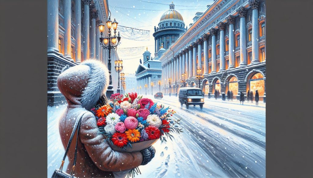 Пешеходные маршруты на Невском проспекте в мороз: для встречи с аэропорта — какой букет взять с собой