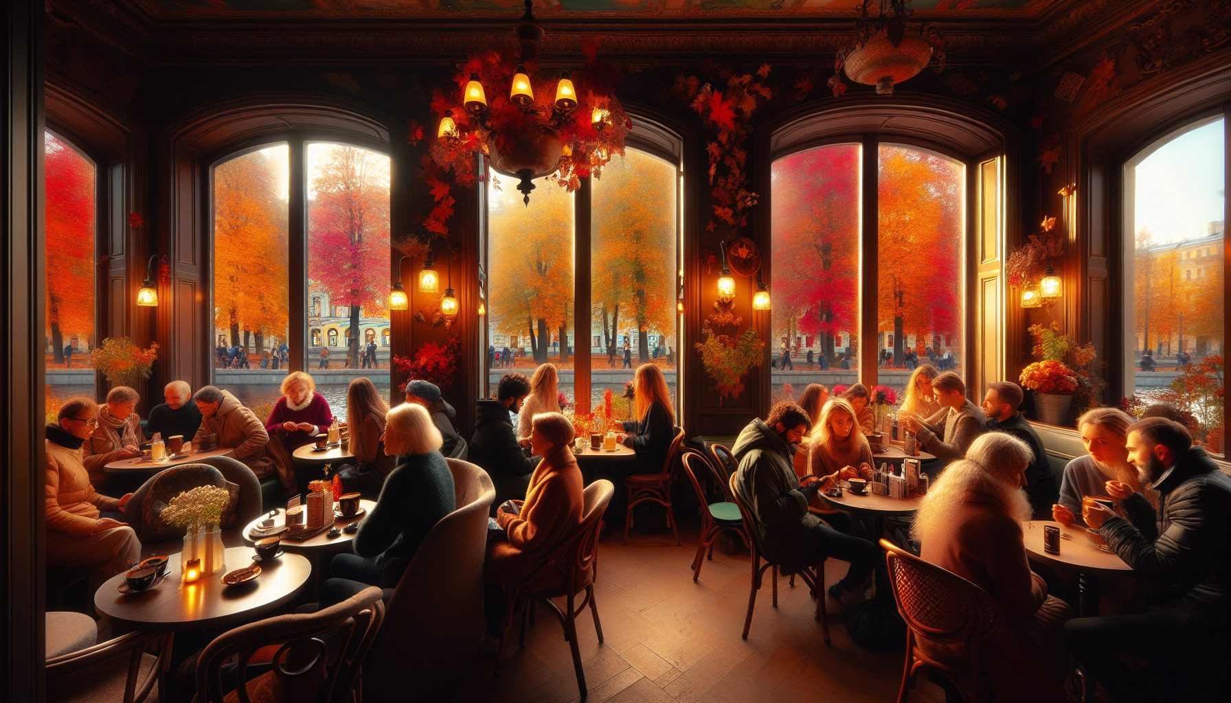Кафе, где осень пахнет корицей