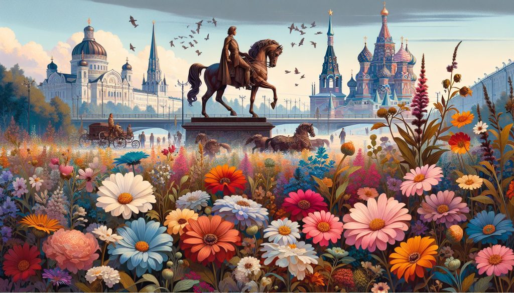 Прогулка у Исаакия и Медного всадника летом: какие цветы уместны