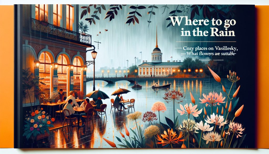 Куда пойти в дождь: уютные места на Васильевском, у Стрелки — какие цветы уместны