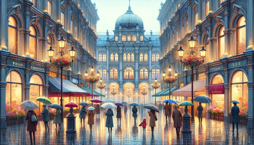 Куда пойти в дождь: уютные места на Дворцовой площади — какие цветы уместны