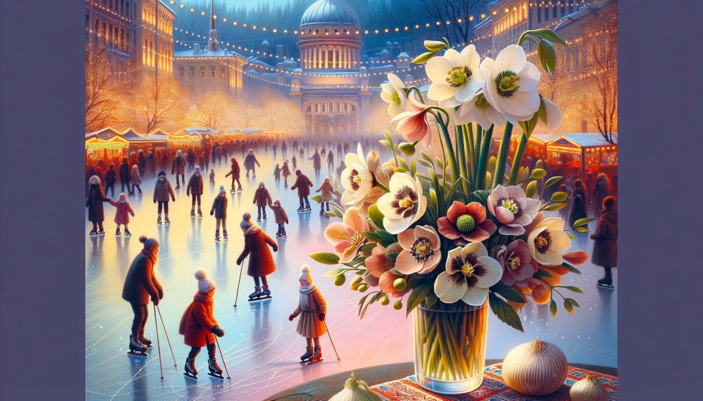 Петербург зимой: катки и огни — для семейной прогулки, какие цветы уместны