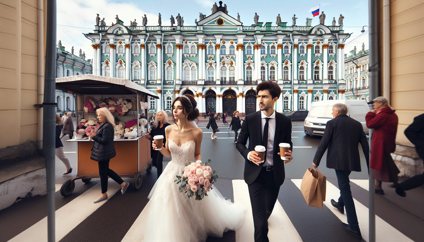 Утро свадебного дня на Васильевском: легкая паника и кофе на ходу