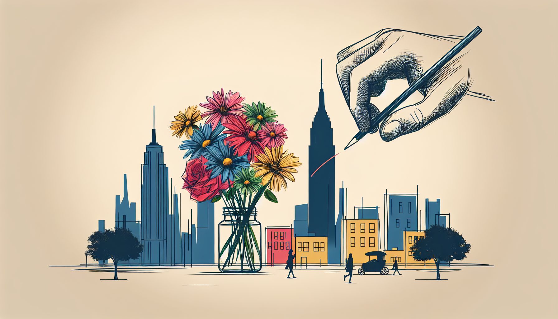 Что символизируют цветы в контексте городских прогулок