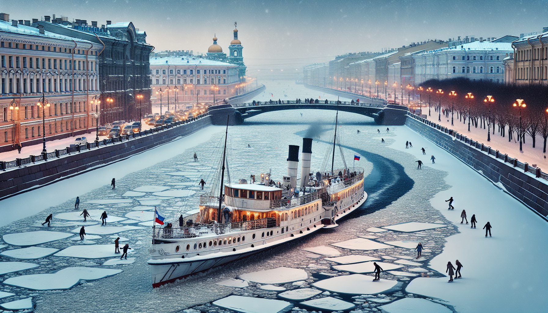 Теплоход среди льда