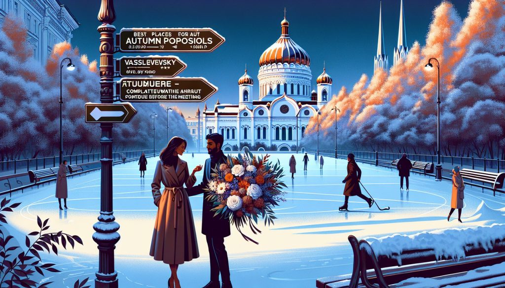Лучшие места для предложения осенью: катки и зимние локации на Васильевском, у Стрелки — букет-комплимент перед встречей