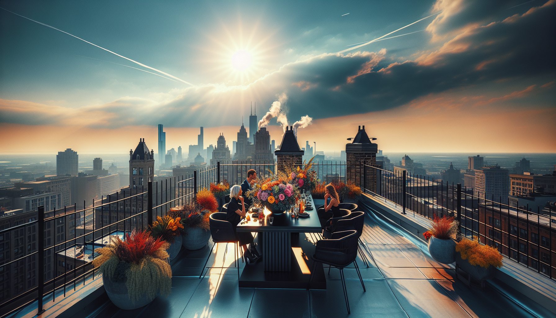 Когда солнце встречает город крыш