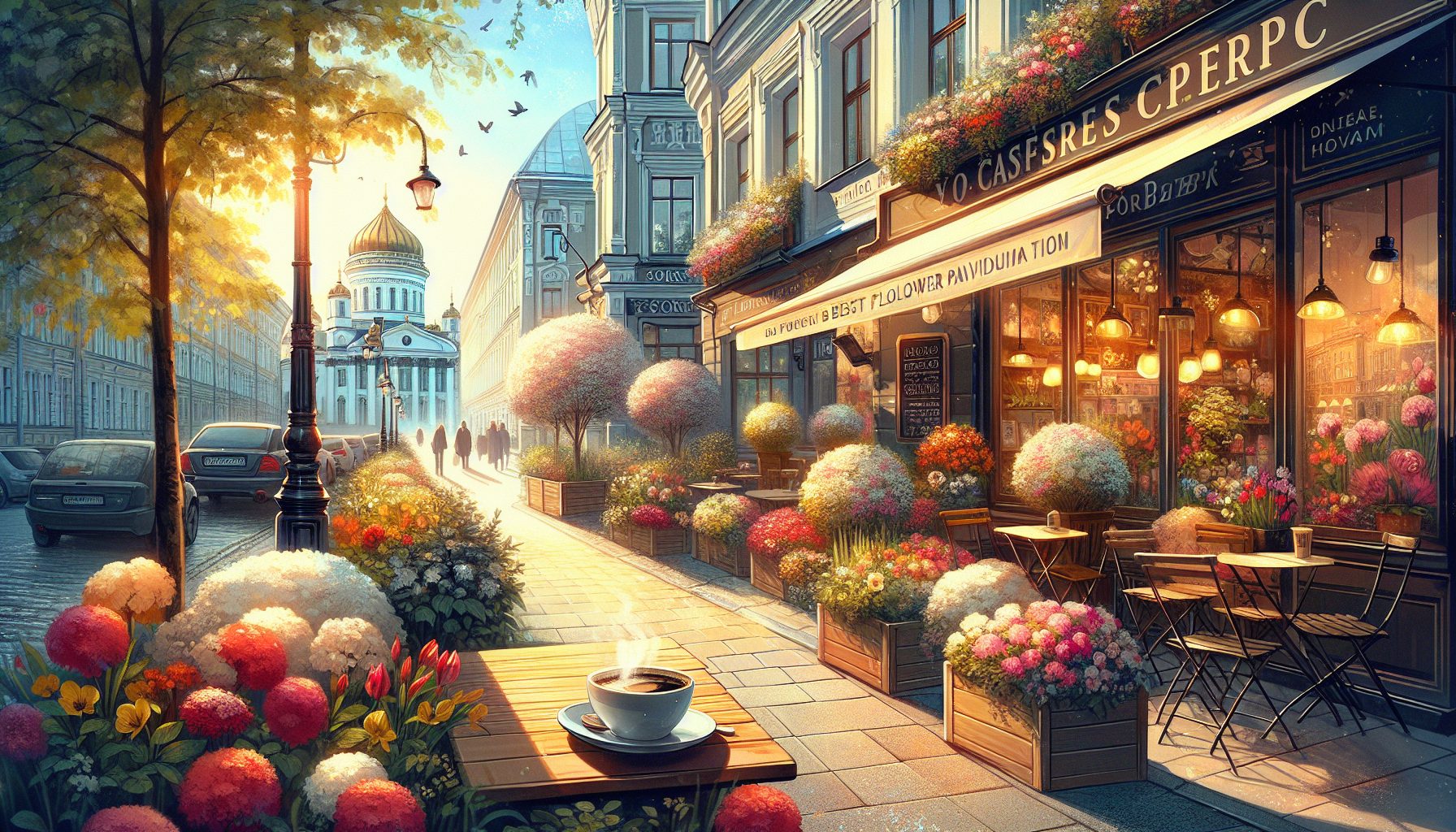 Весенняя атмосфера: запах кофе и первых цветов