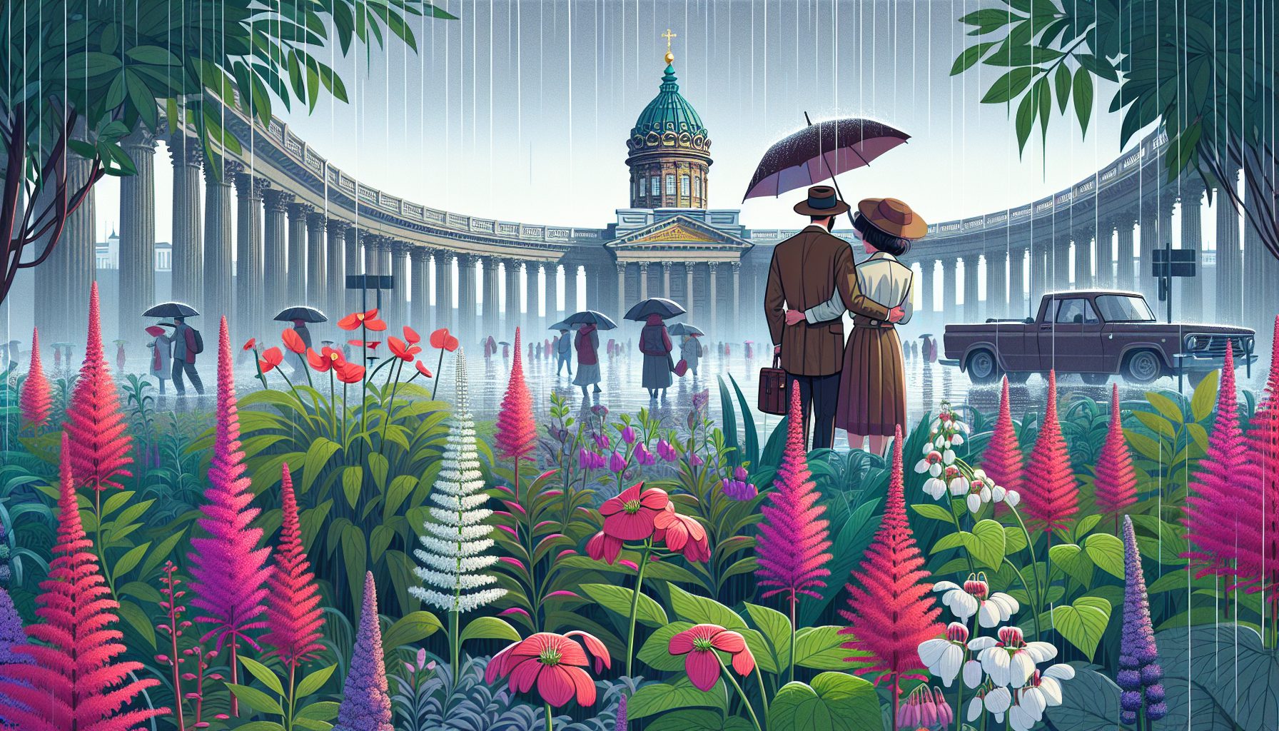 Какие цветы уместны под дождём