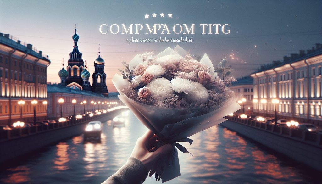 Белые ночи в Петербурге: для фотосессии — букет-комплимент перед встречей