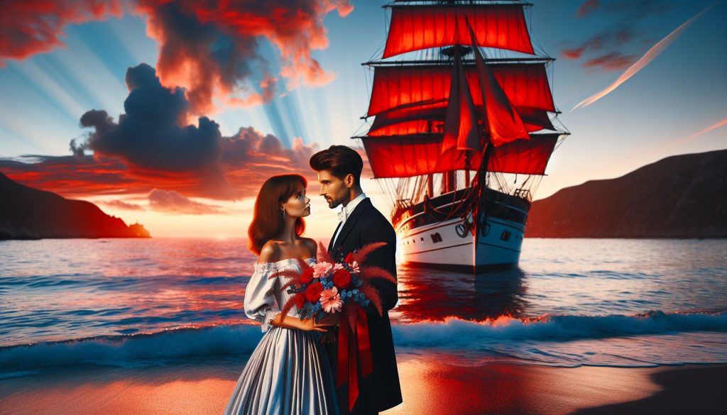 Алые паруса: как провести вечер вдвоём — как вручить букет красиво