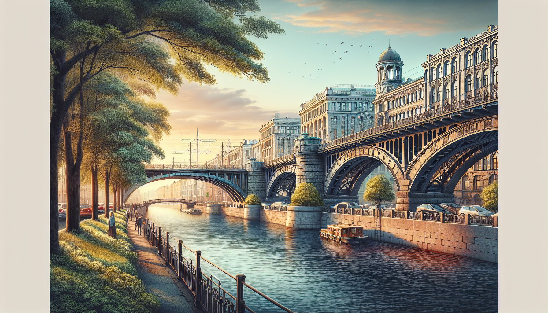 Набережная Обводного и мосты у Варшавского вокзала