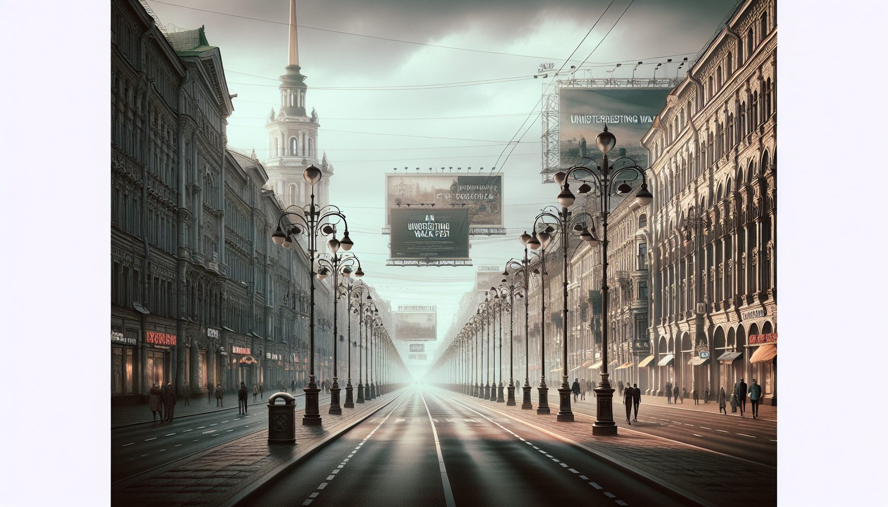 Невский без витрин и вывесок