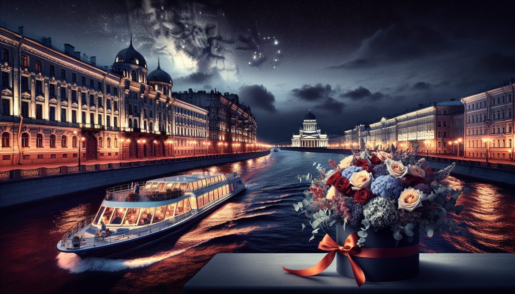 Где провести идеальное свидание в белые ночи: круизы по Неве на Петроградской стороне — букеты в шляпной коробке