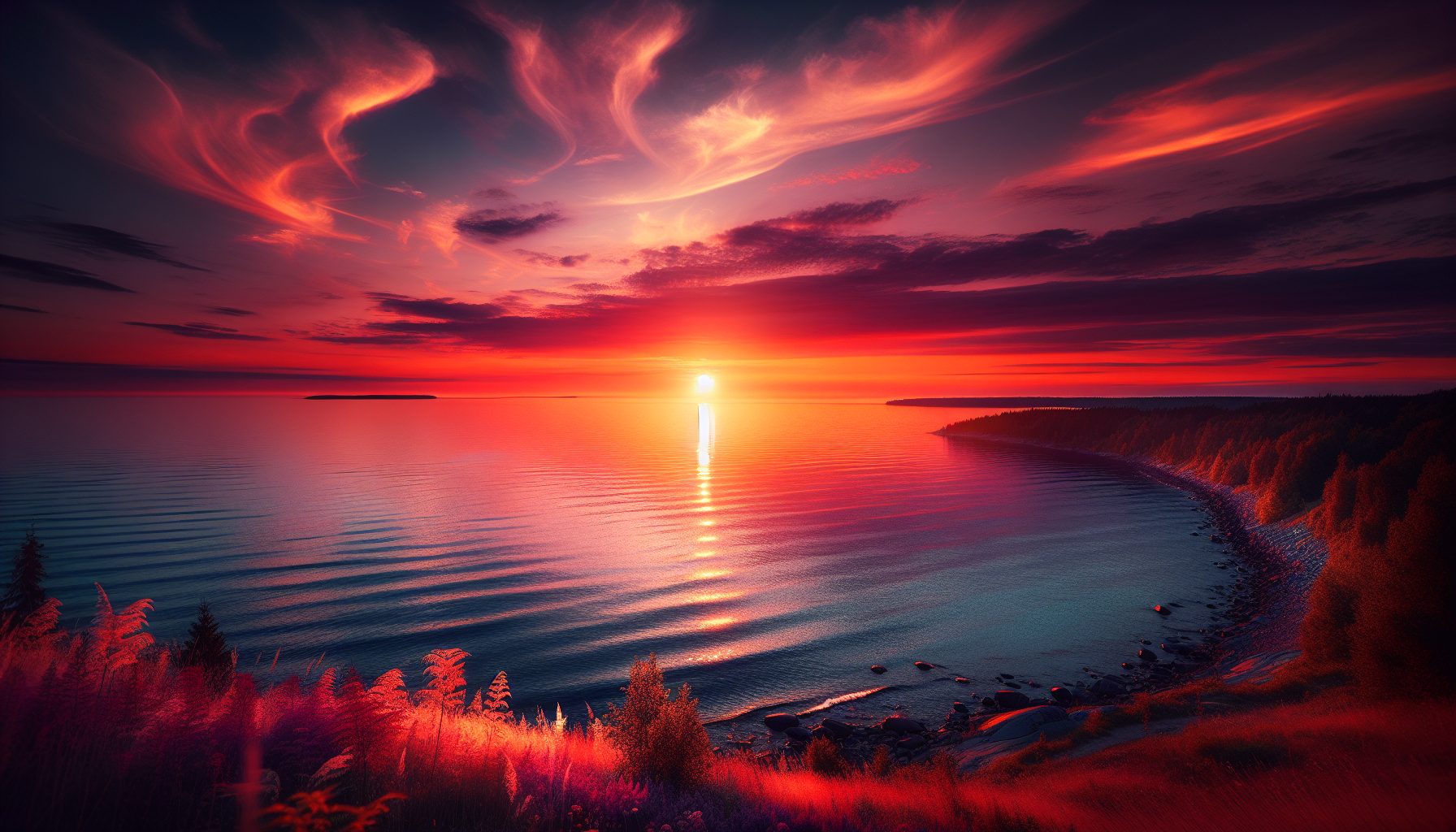 Когда закат на Финском заливе выглядит особенно красиво