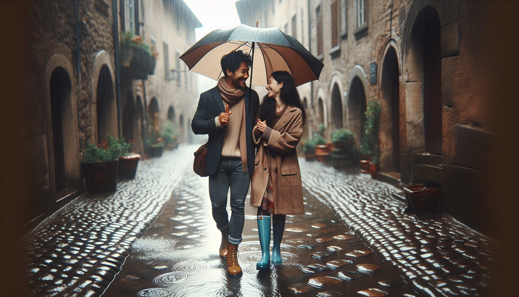 Совместные прогулки под одним зонтом