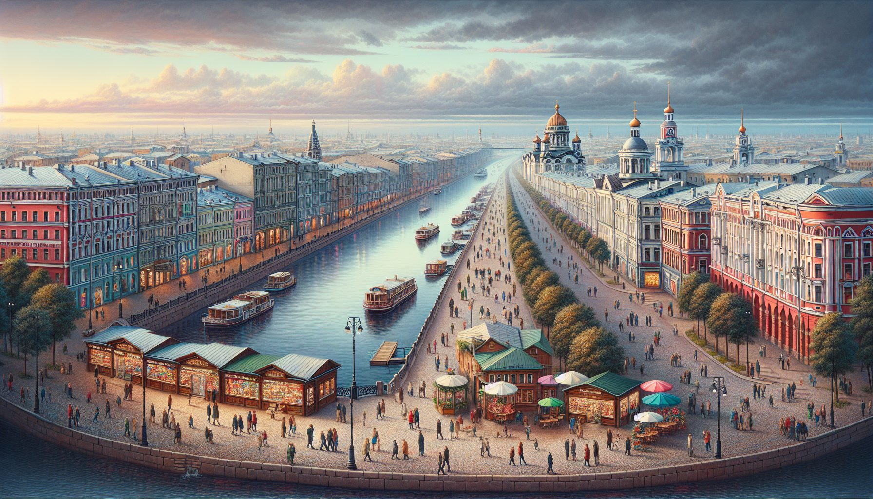 Первая точка — Стрелка и взгляд на Неву