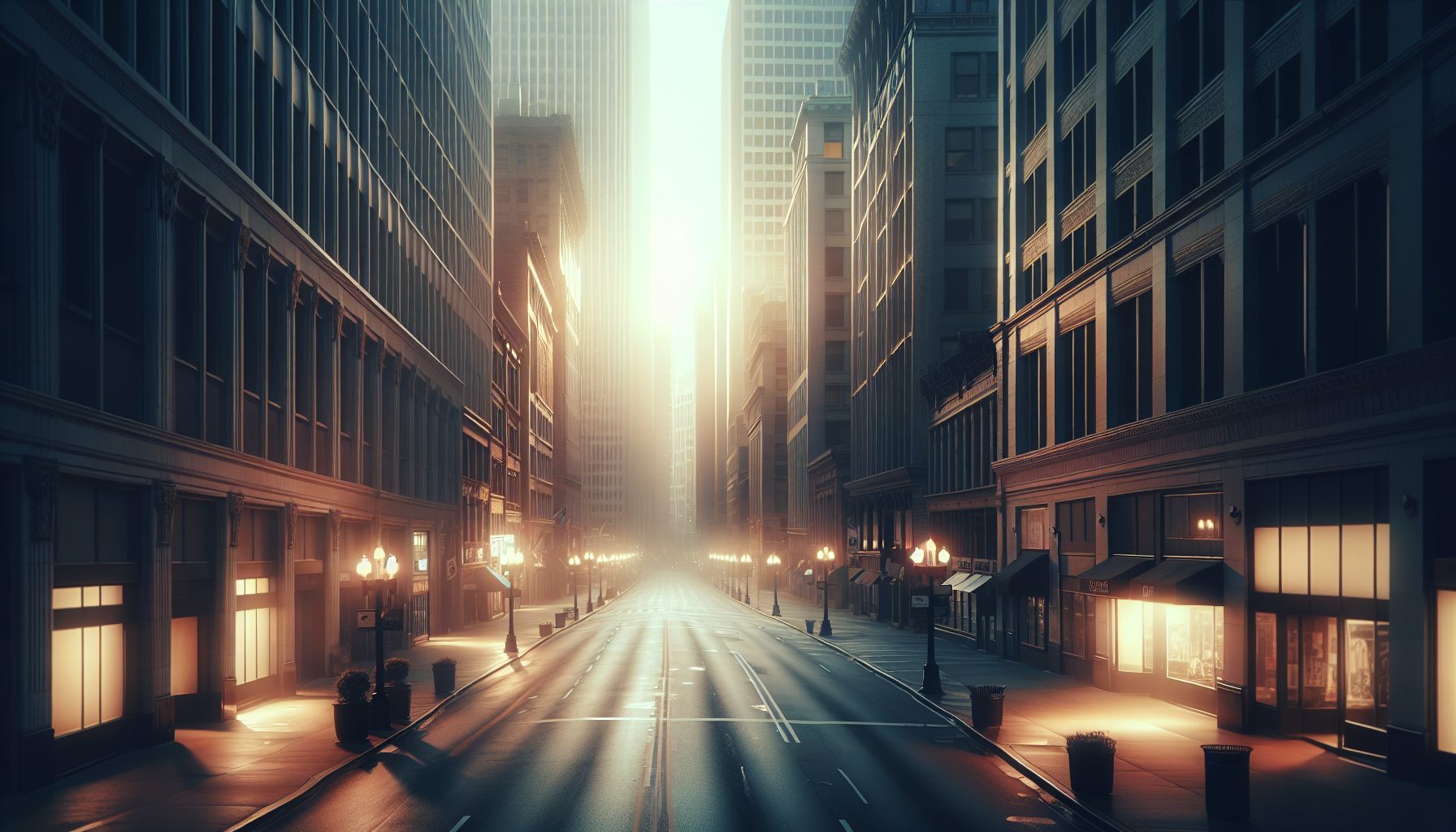 Утро в городе, который просыпается медленно